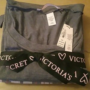 Medium VS Lounger Pajama grey pink plaid